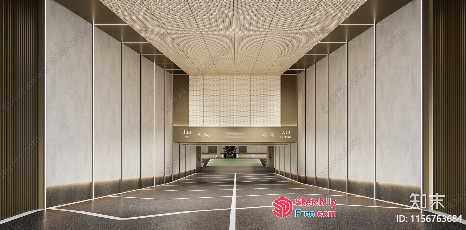 Modern Office Building Interior 3D SketchUp File