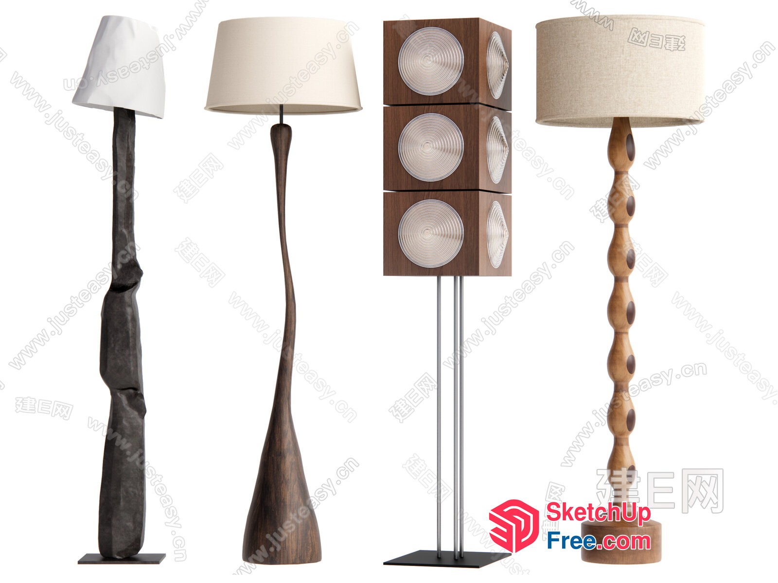 Stylish Floor Lamps With Unique Designs 3D SketchUp File