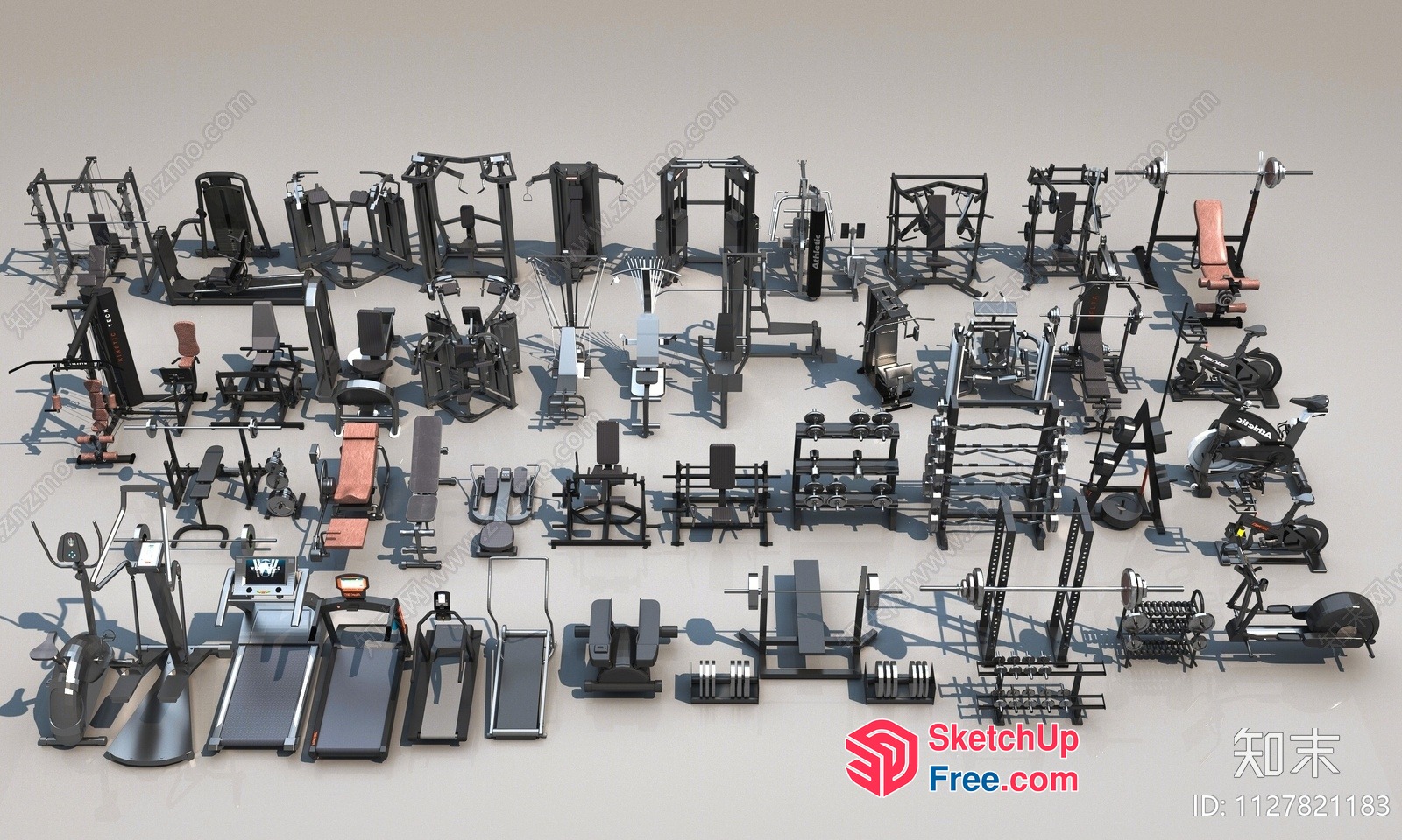 Gym Equipment Collection 3D SketchUp File