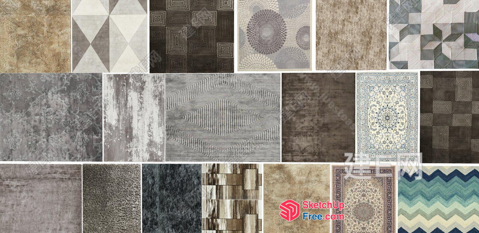 Exquisite Patterns Of Rug Designs 3D SketchUp File