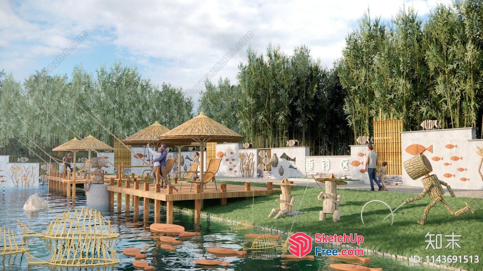 Serene Fishing Haven 3D SketchUp File