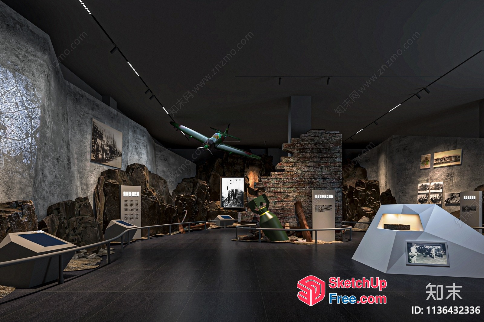 Military Museum Interior Design 3D SketchUp File