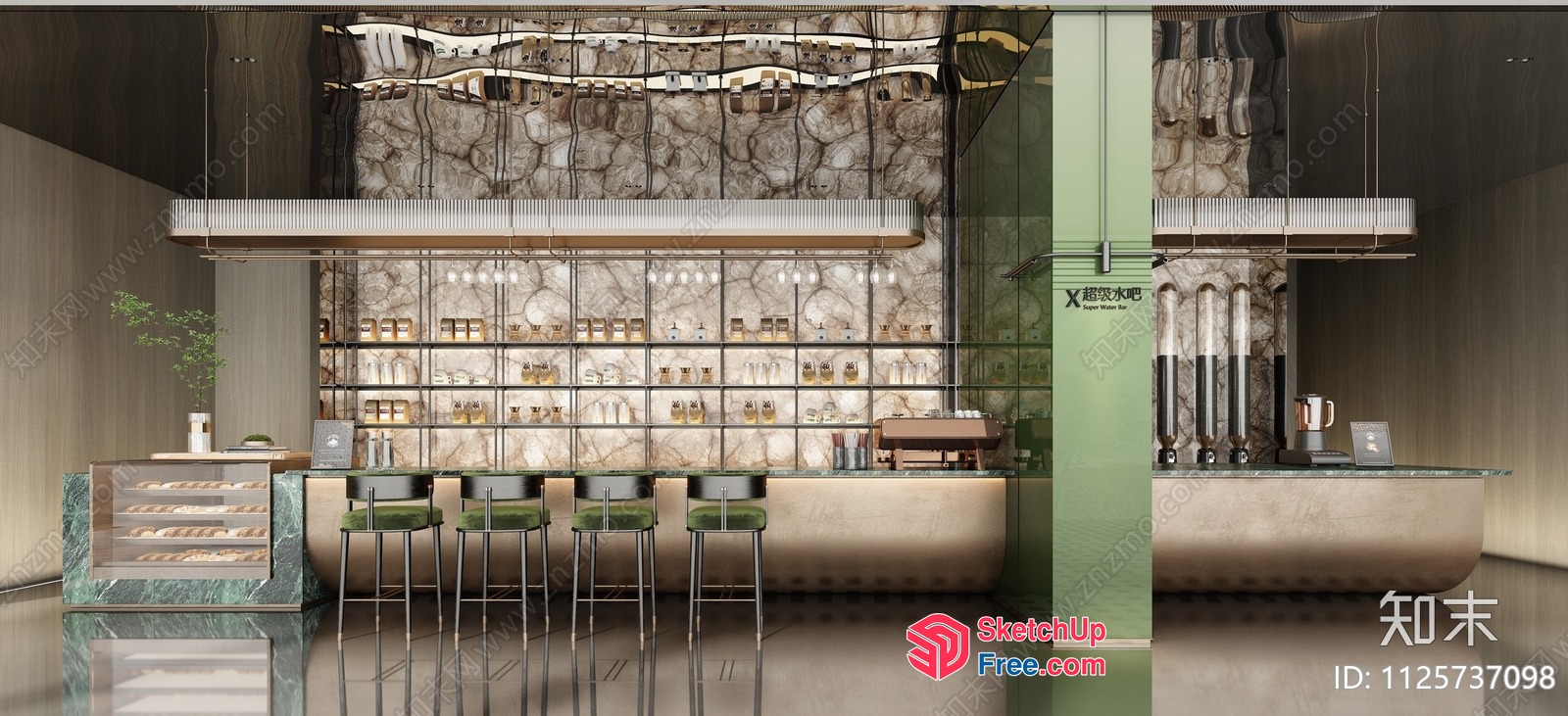 Luxurious Modern Bar Interior 3D SketchUp File