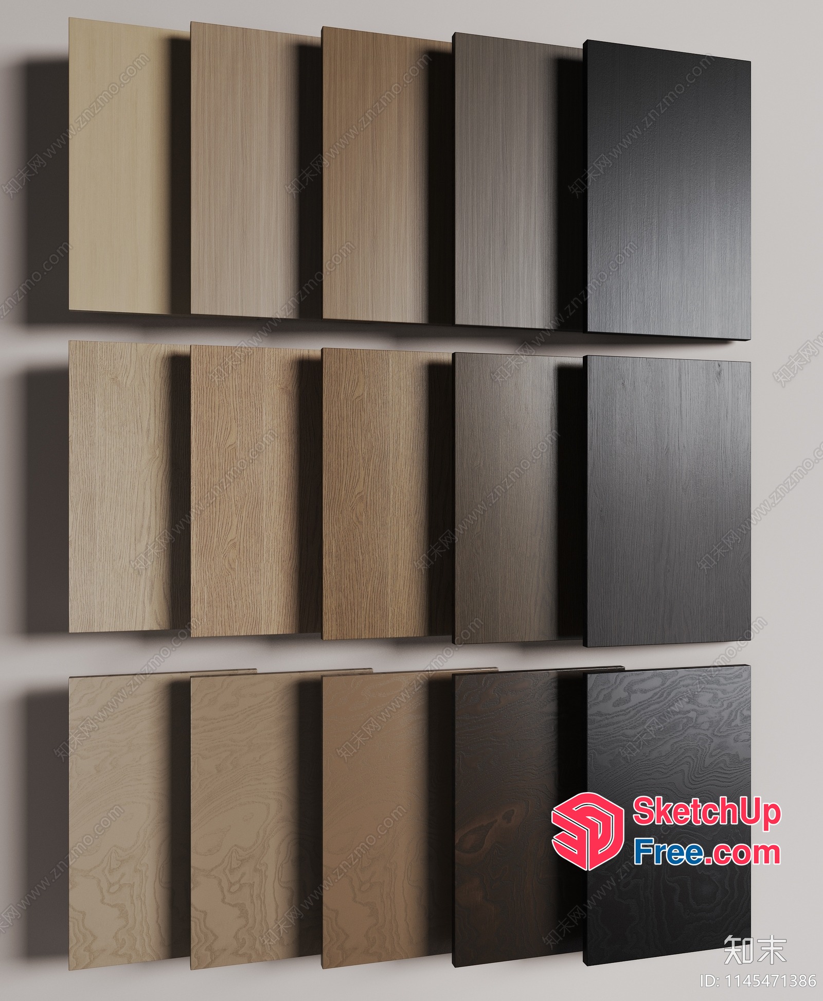 Wood Texture Samples 3D SketchUp File