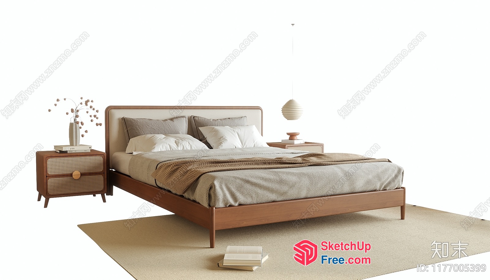 Minimalist Scandinavian Bedroom Interior 3D SketchUp File
