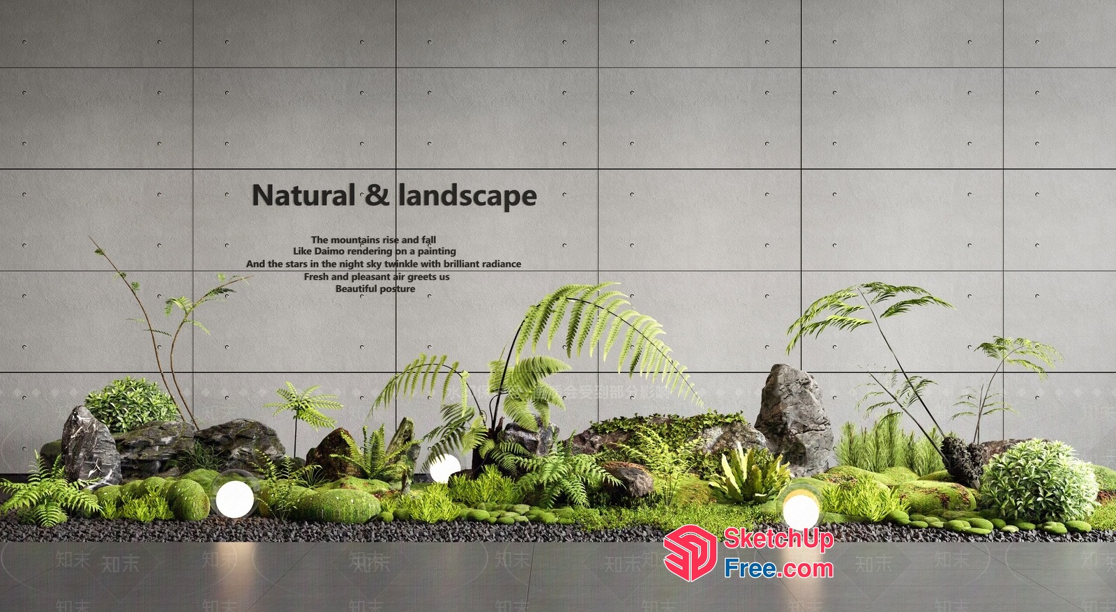 Natural And Serene Landscape 3D SketchUp File