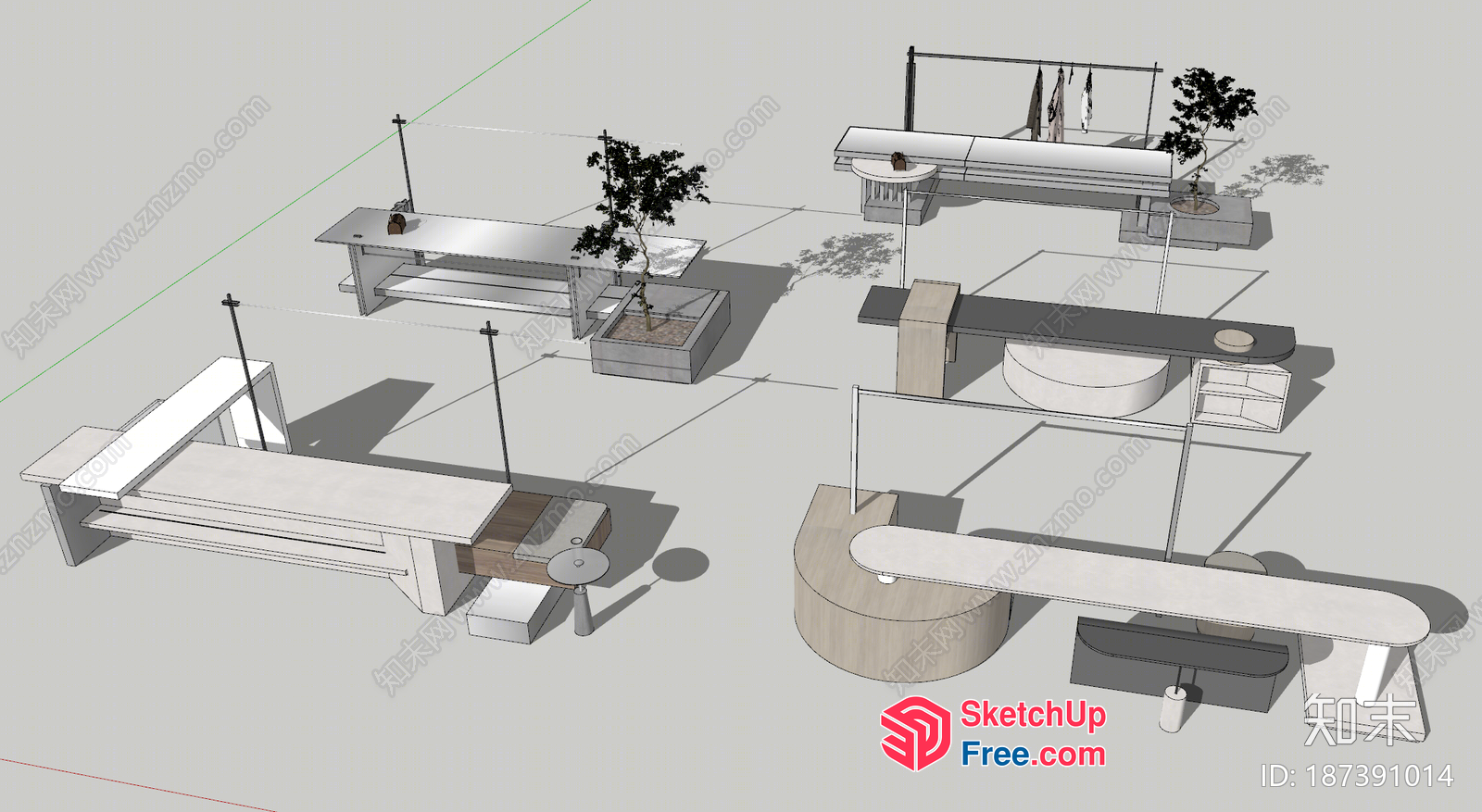 3D Architectural Rendering Of Modern Office Space 3D SketchUp File
