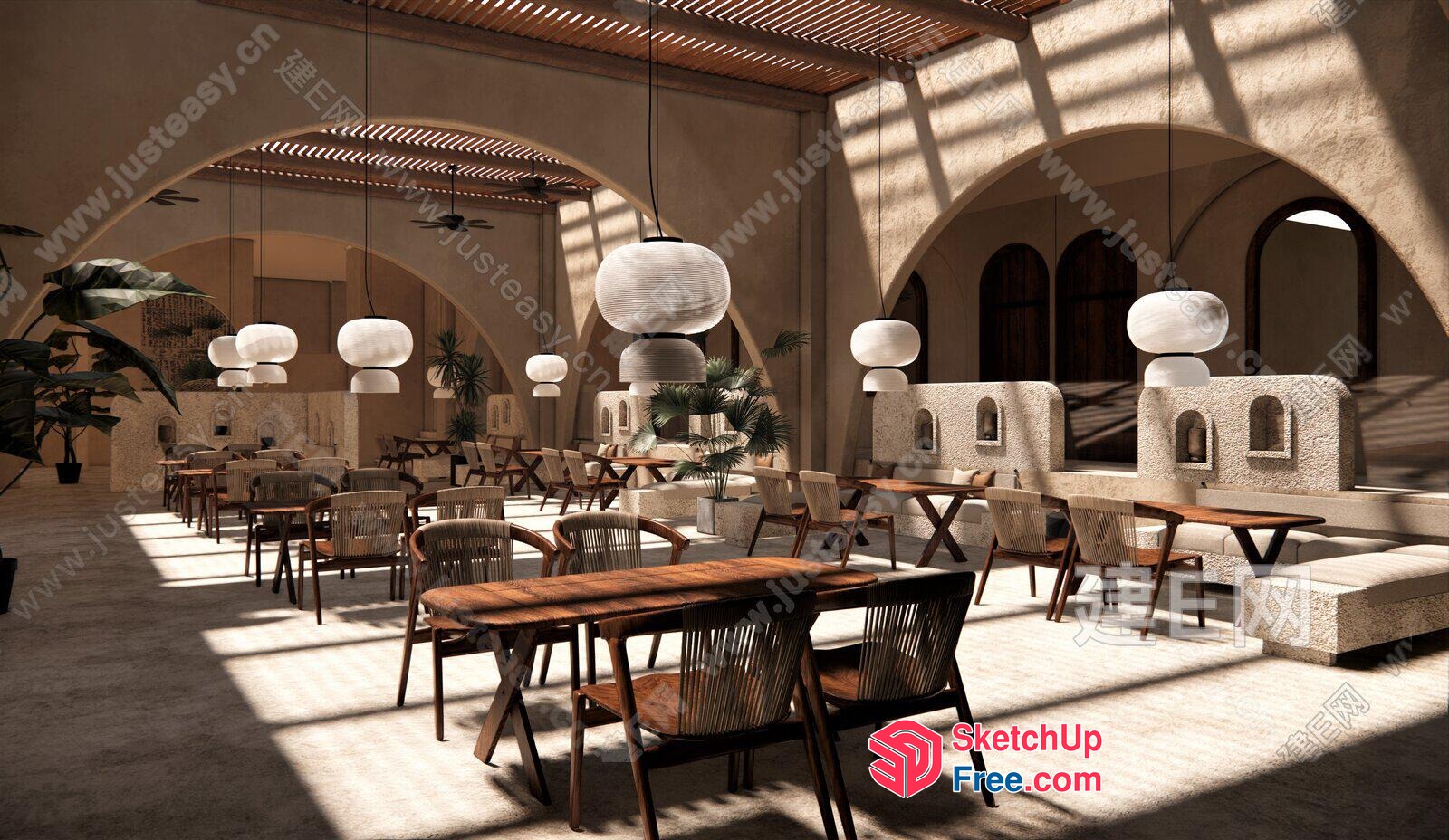 Modern Mediterranean Interior 3D SketchUp File