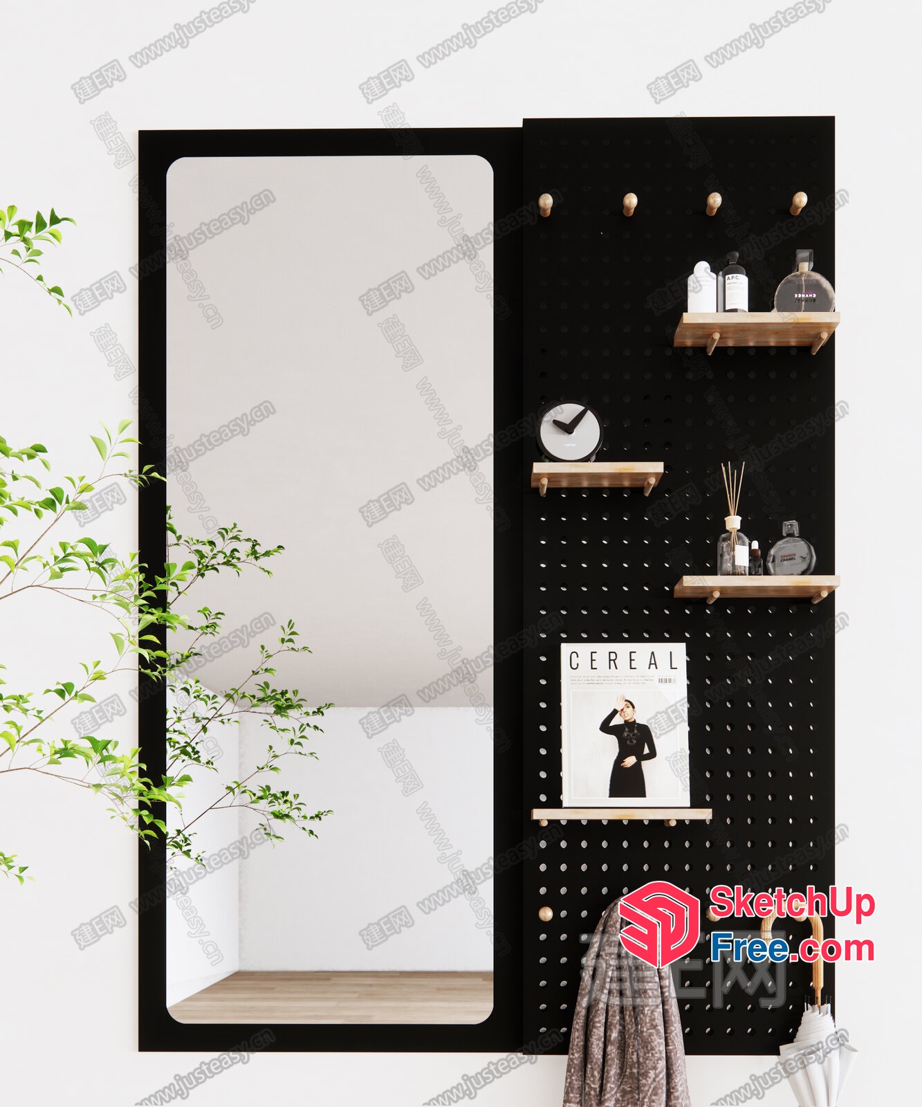 Elegant Modern Minimalist Bathroom Decor 3D SketchUp File