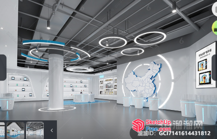 Modern Commercial Interior With Sleek And Minimalist Design 3D SketchUp File