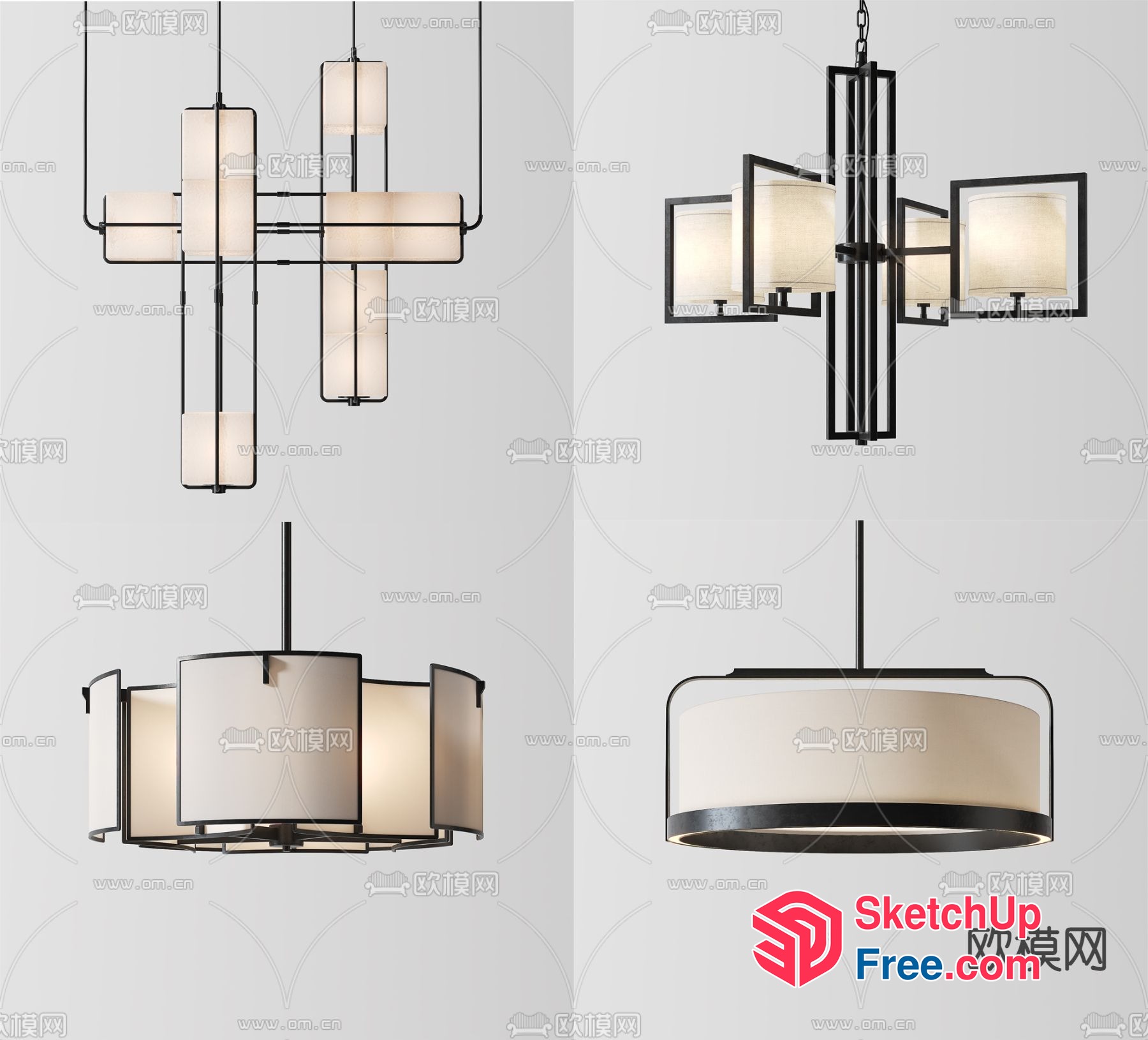 Elegant Modern Chandelier Designs 3D SketchUp File
