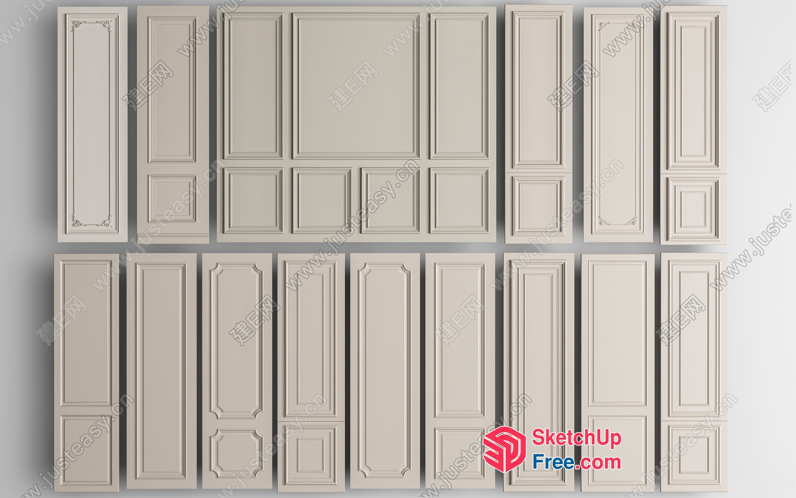 Classic Ornate Door And Window Frames 3D SketchUp File