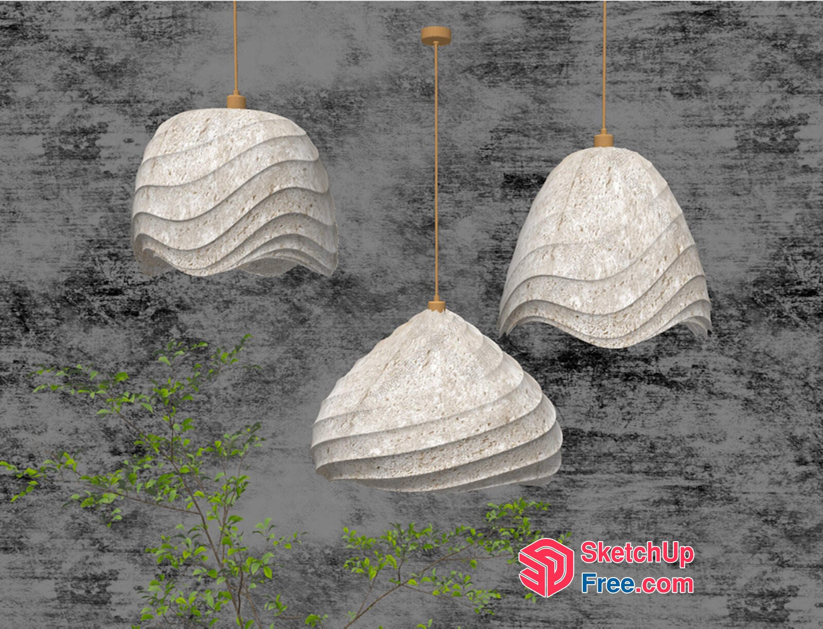 Unique Hanging Light Fixtures 3D SketchUp File