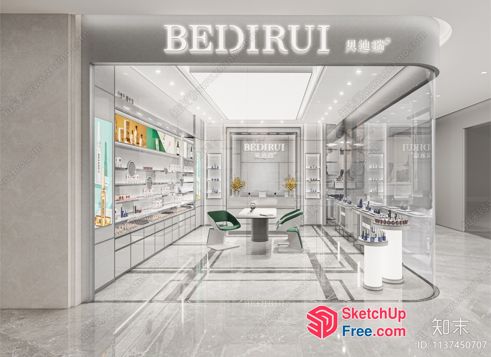 Modern And Elegant Bedirui Store Interior 3D SketchUp File
