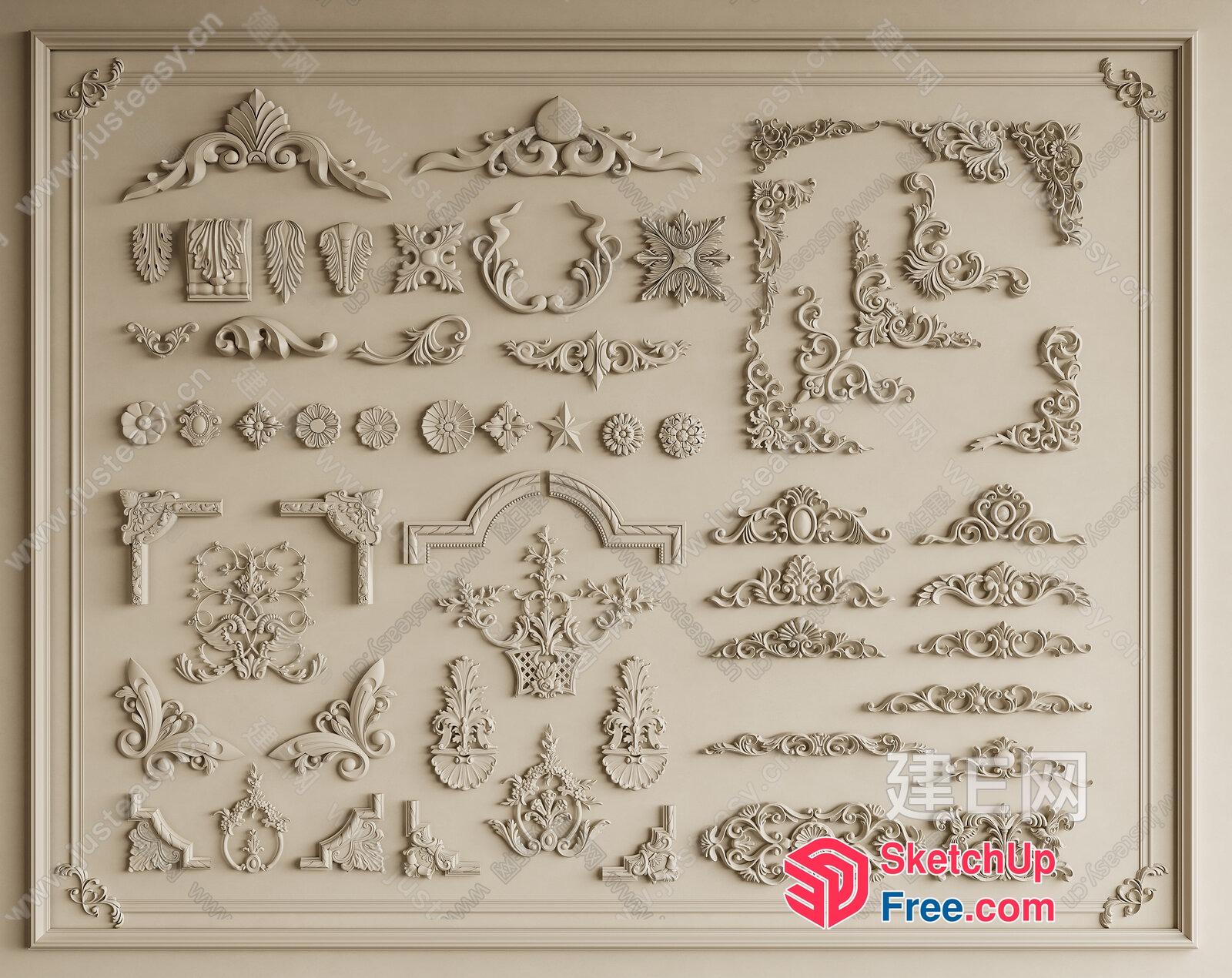 Ornate Ceiling Decorations 3D SketchUp File
