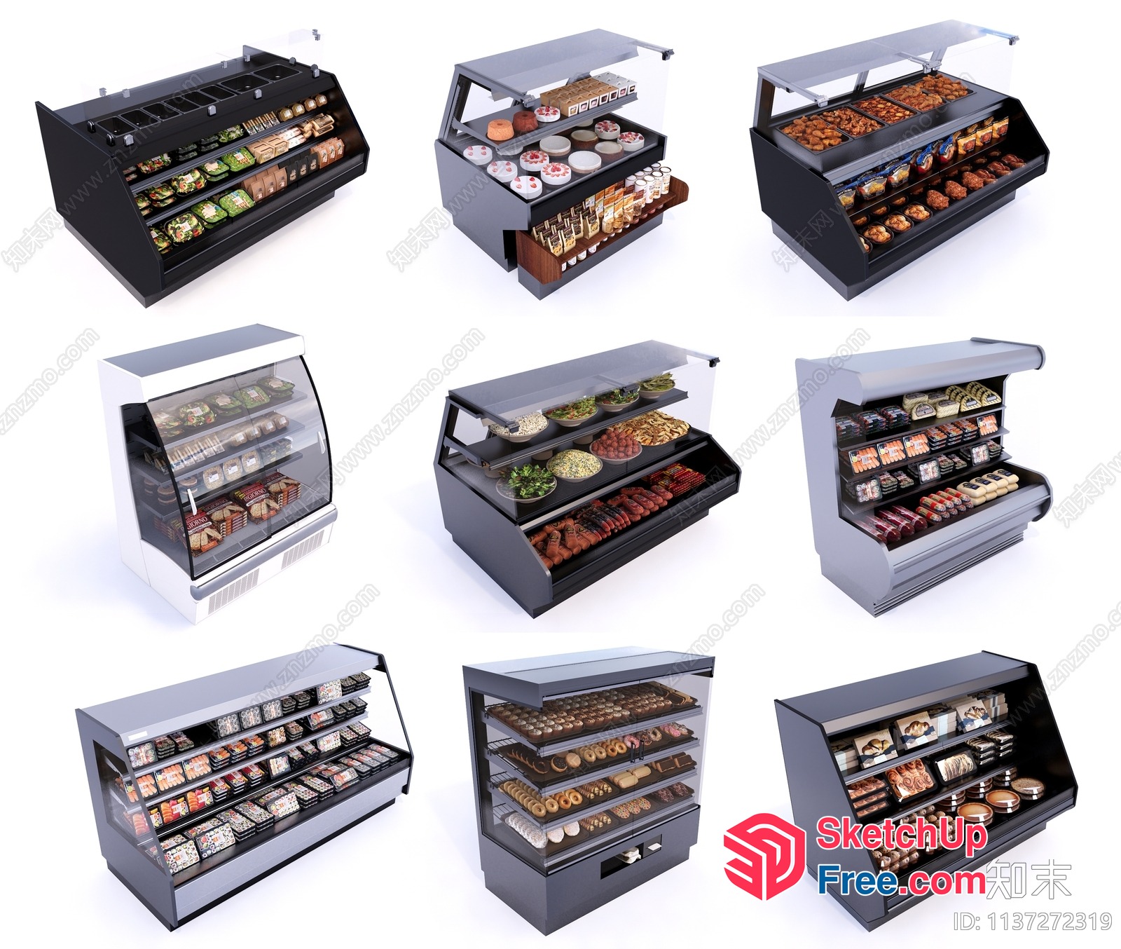 Food Display Cases 3D SketchUp File