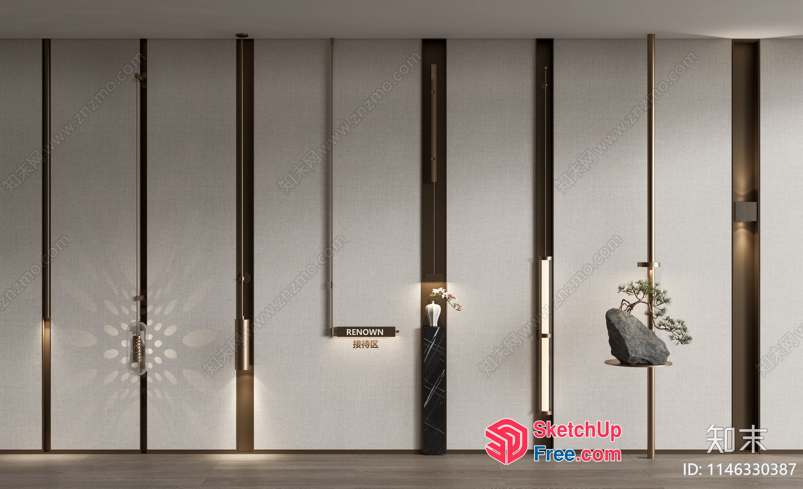 Modern Minimalist Japanese Style Interior Design 3D SketchUp File