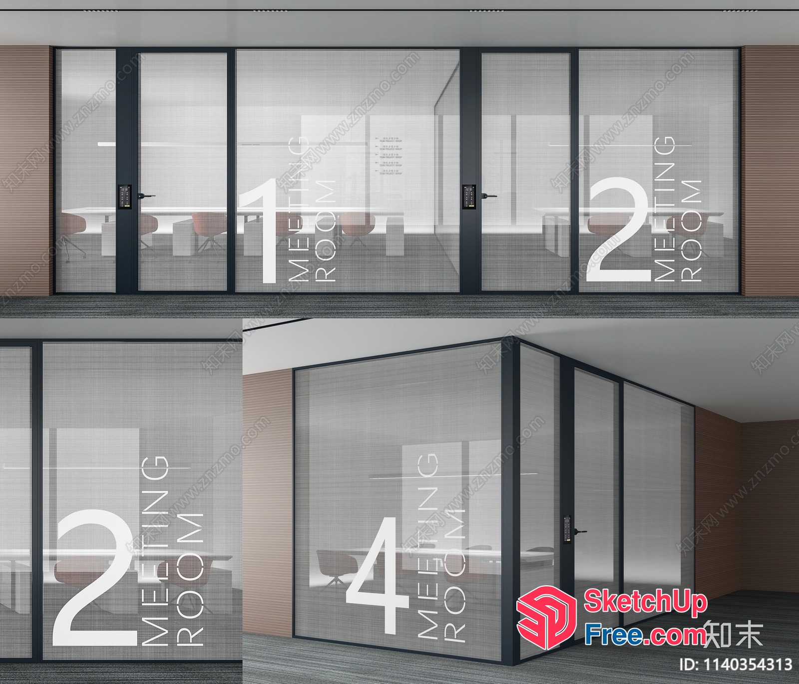 Modern Meeting Room Interior 3D SketchUp File