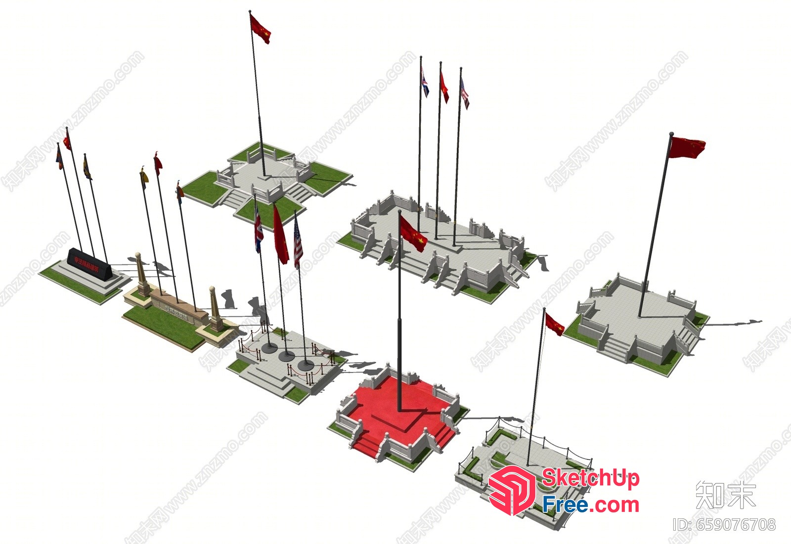 3D Model Of Various Buildings And Landmarks 3D SketchUp File
