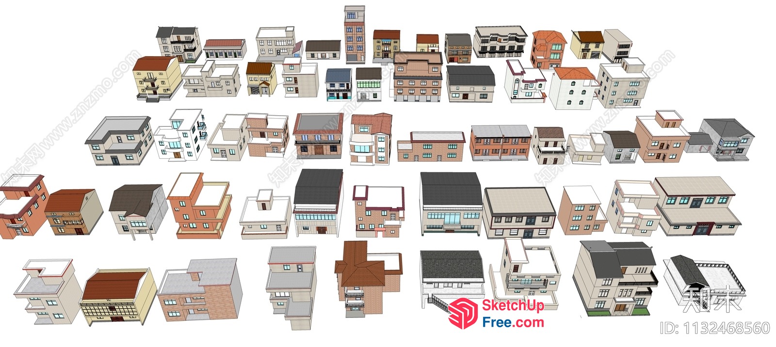 Various Styles Of Houses 3D SketchUp File