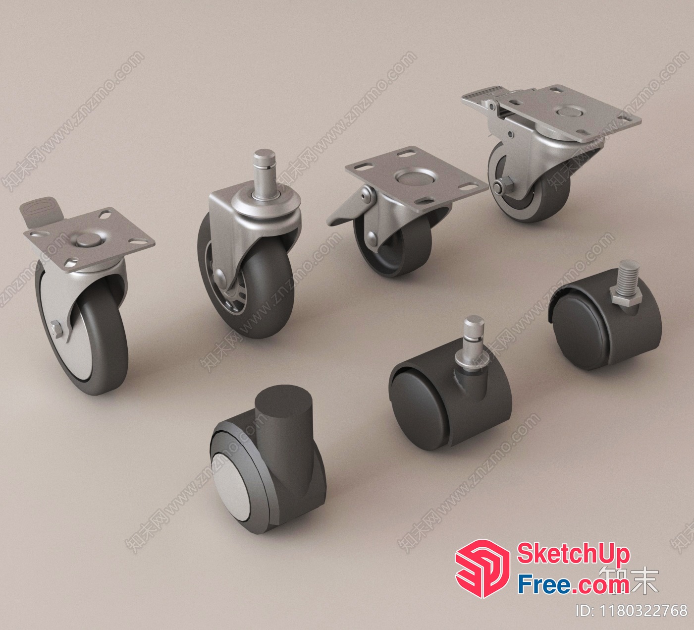 Industrial Casters And Hardware 3D SketchUp File