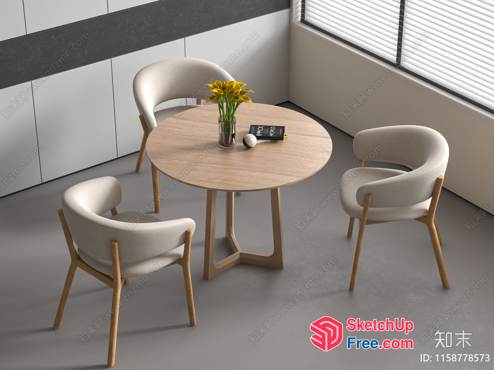 Modern Minimalist Office Space 3D SketchUp File
