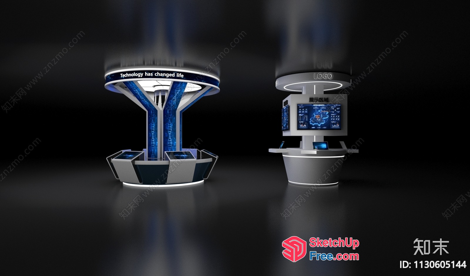 Futuristic Technology Exhibit 3D SketchUp File