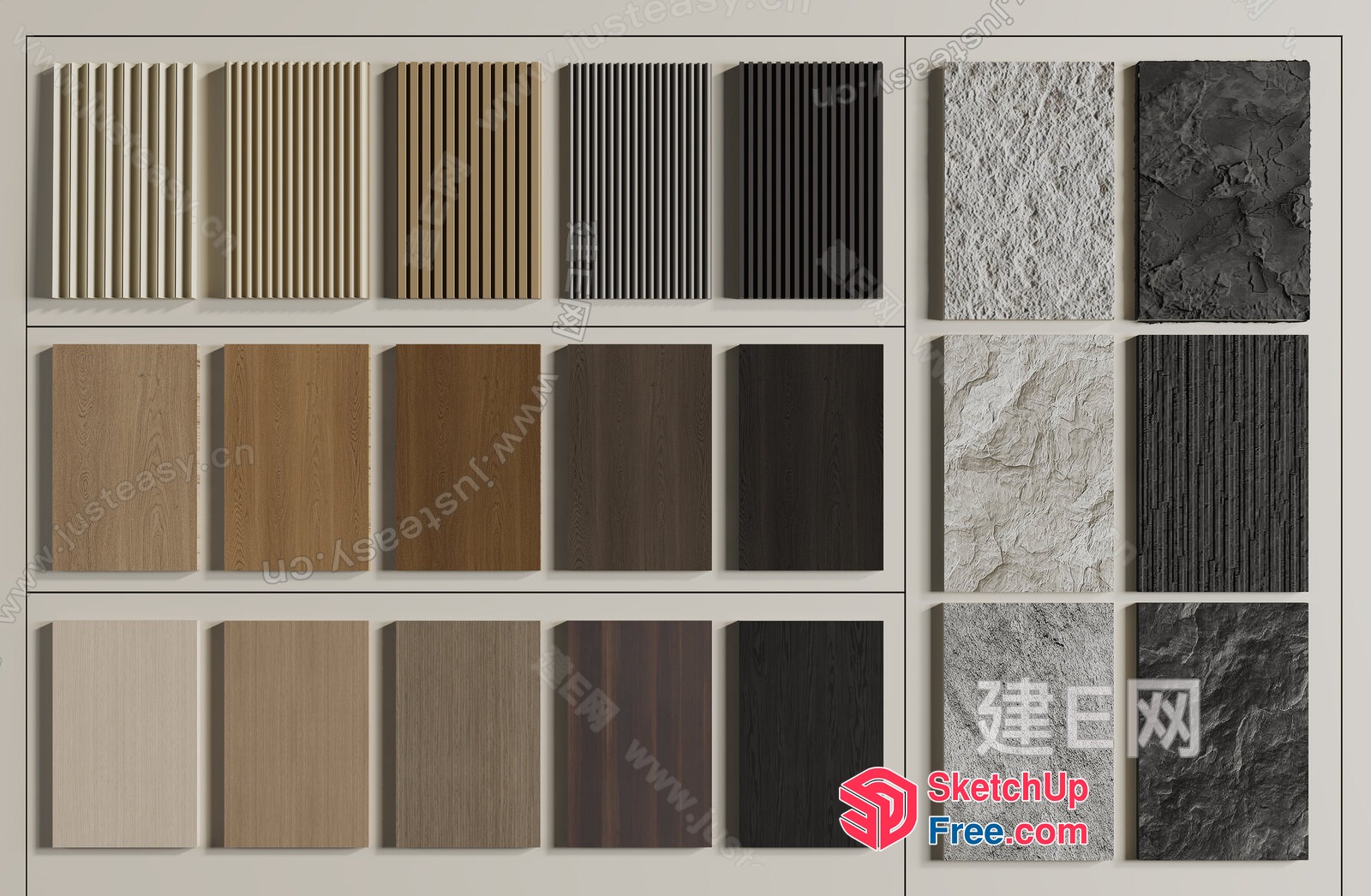 Architectural Material Options 3D SketchUp File