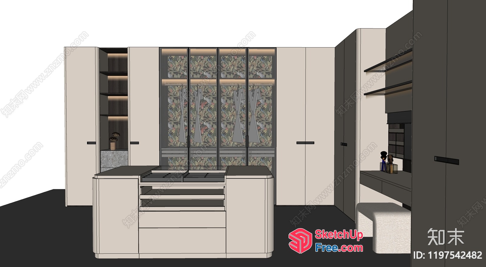 Modern Minimalist Kitchen Interior Design 3D SketchUp File