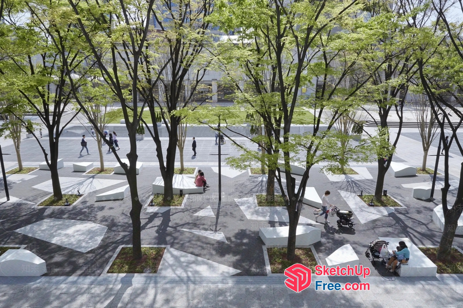 Serene Urban Oasis With Modern Architecture And Natural Elements 3D SketchUp File