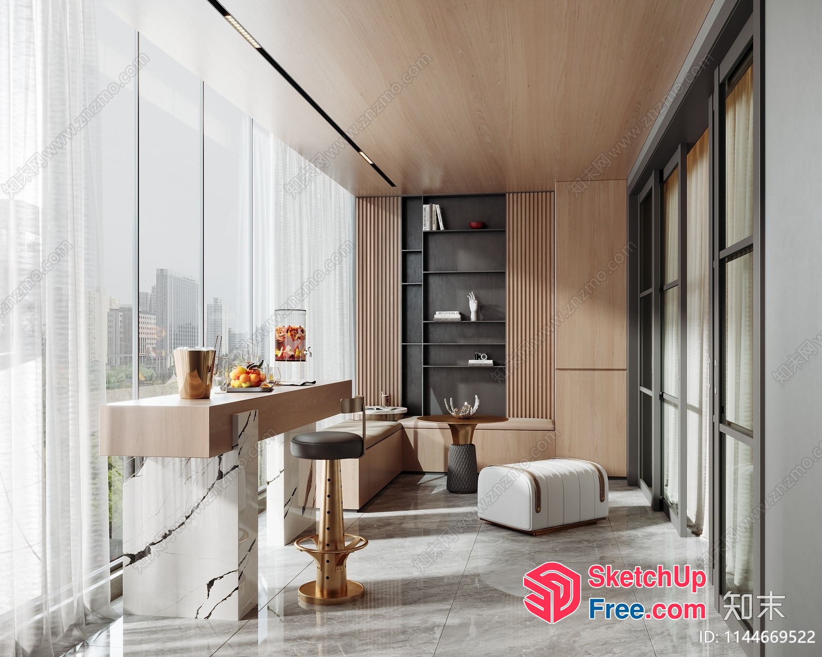 Modern And Elegant Contemporary Interior Design 3D SketchUp File