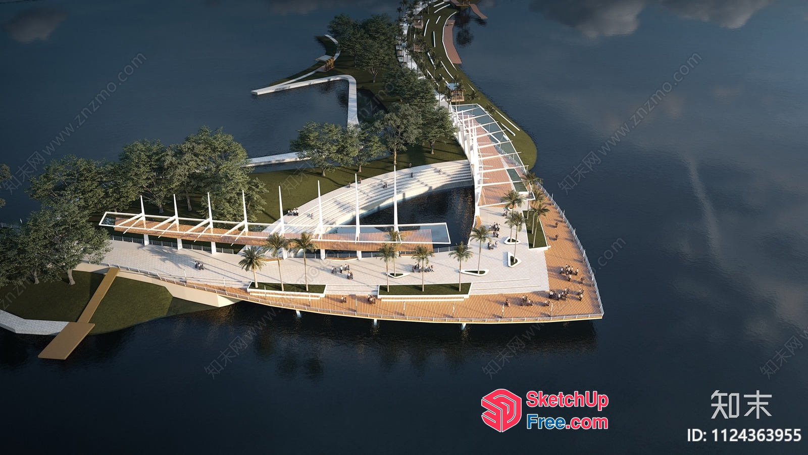 Modern Outdoor Recreation Space 3D SketchUp File