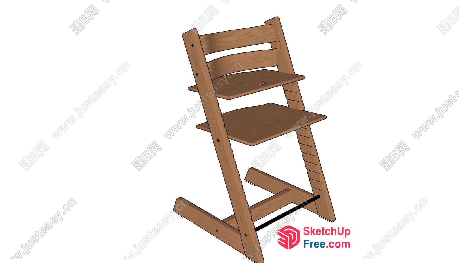 Wooden Staircase Chair 3D SketchUp File