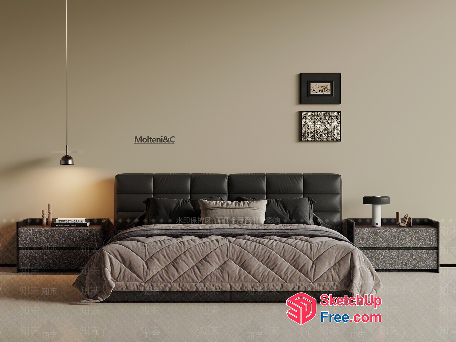 Modern Minimalist Bedroom Furniture 3D SketchUp File