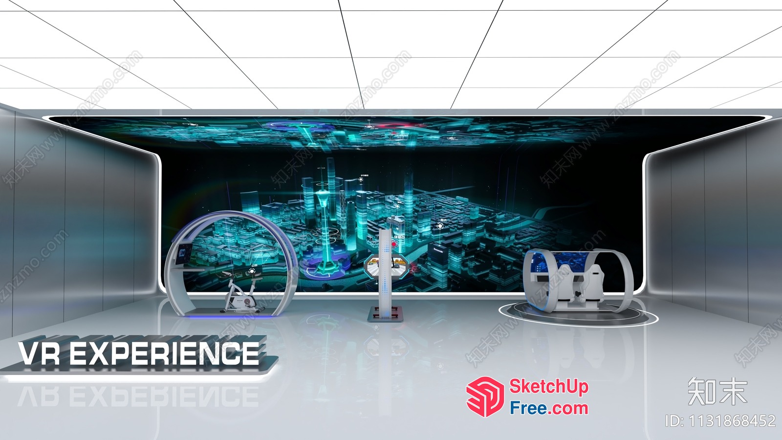 Futuristic Vr Experience Room 3D SketchUp File