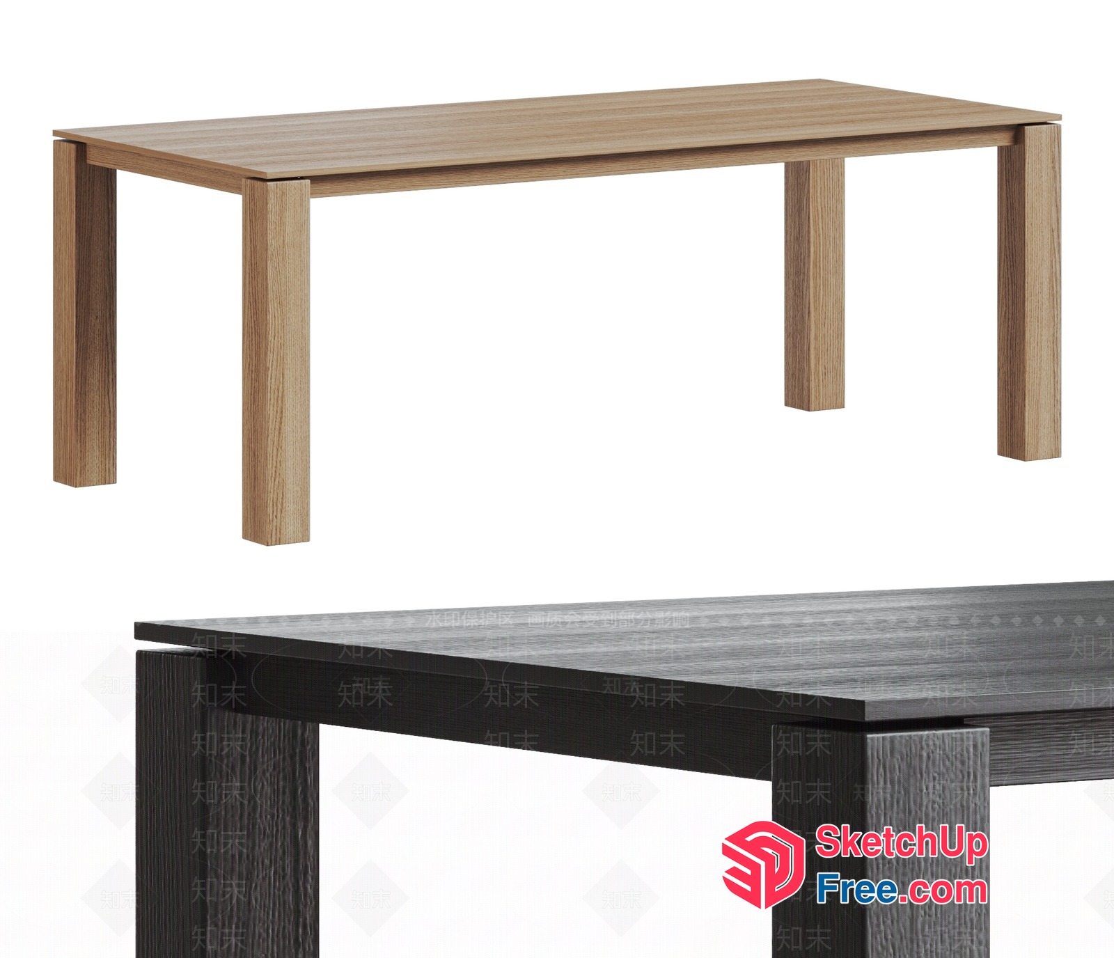 Simple Modern Dining Table Designs 3D SketchUp File