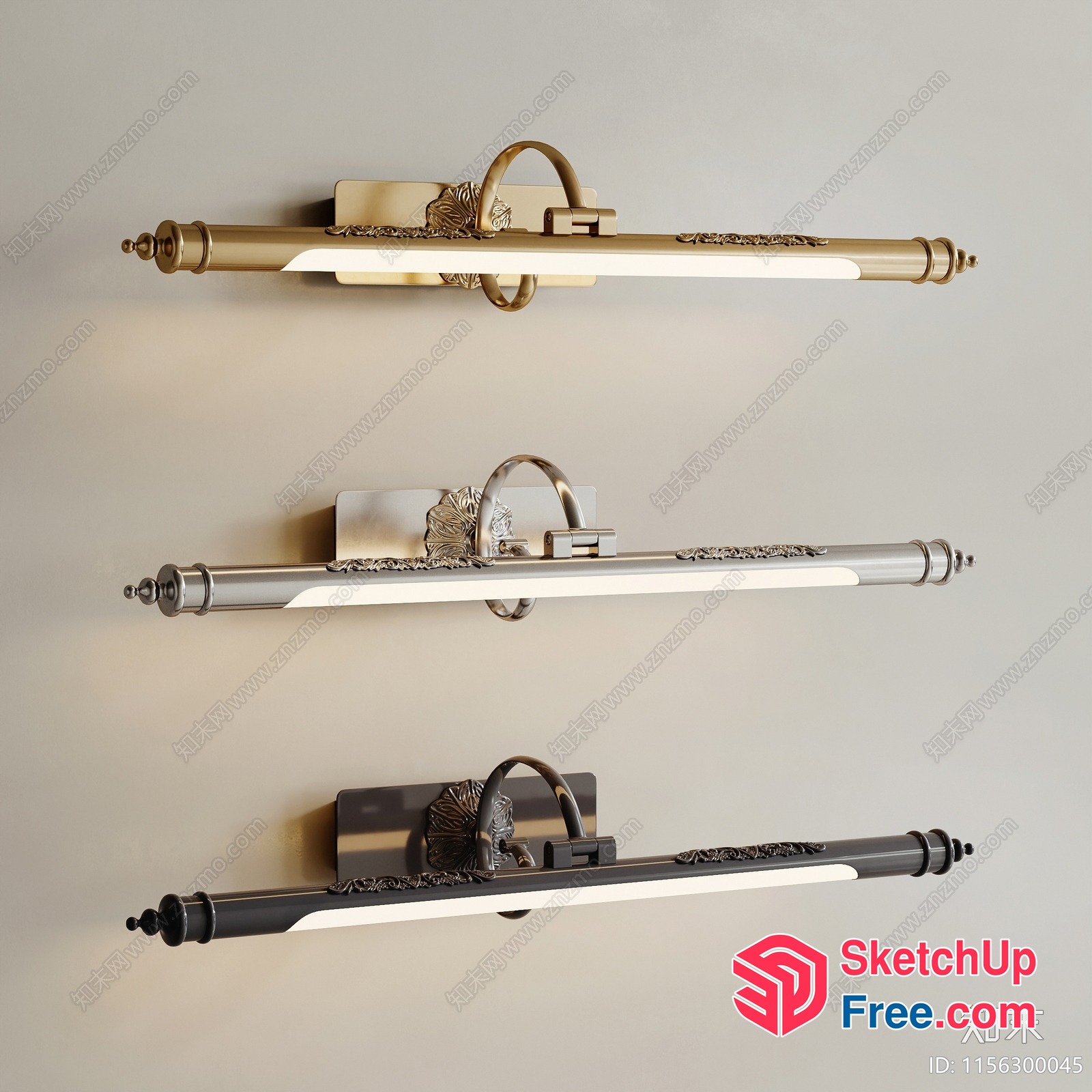 Elegant Brass Hardware For Doors And Windows 3D SketchUp File
