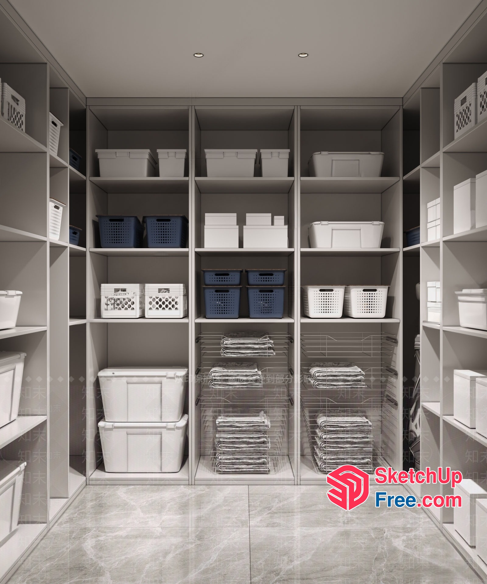 Well-Organized Storage Room 3D SketchUp File