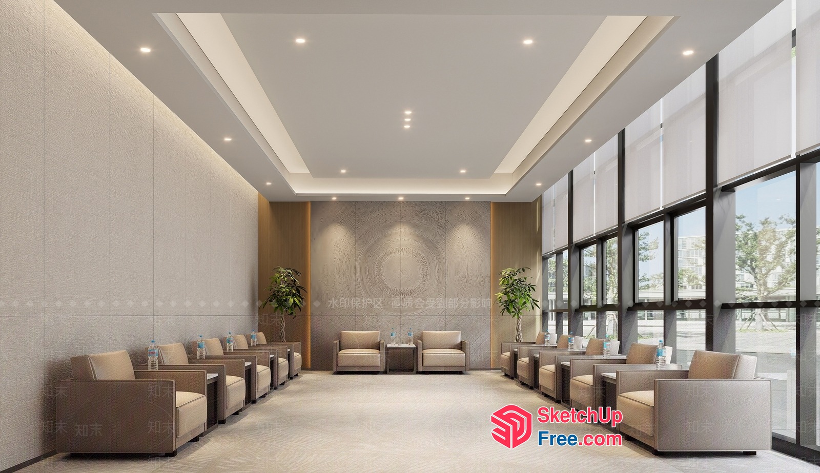 Modern Minimalist Living Room Design 3D SketchUp File