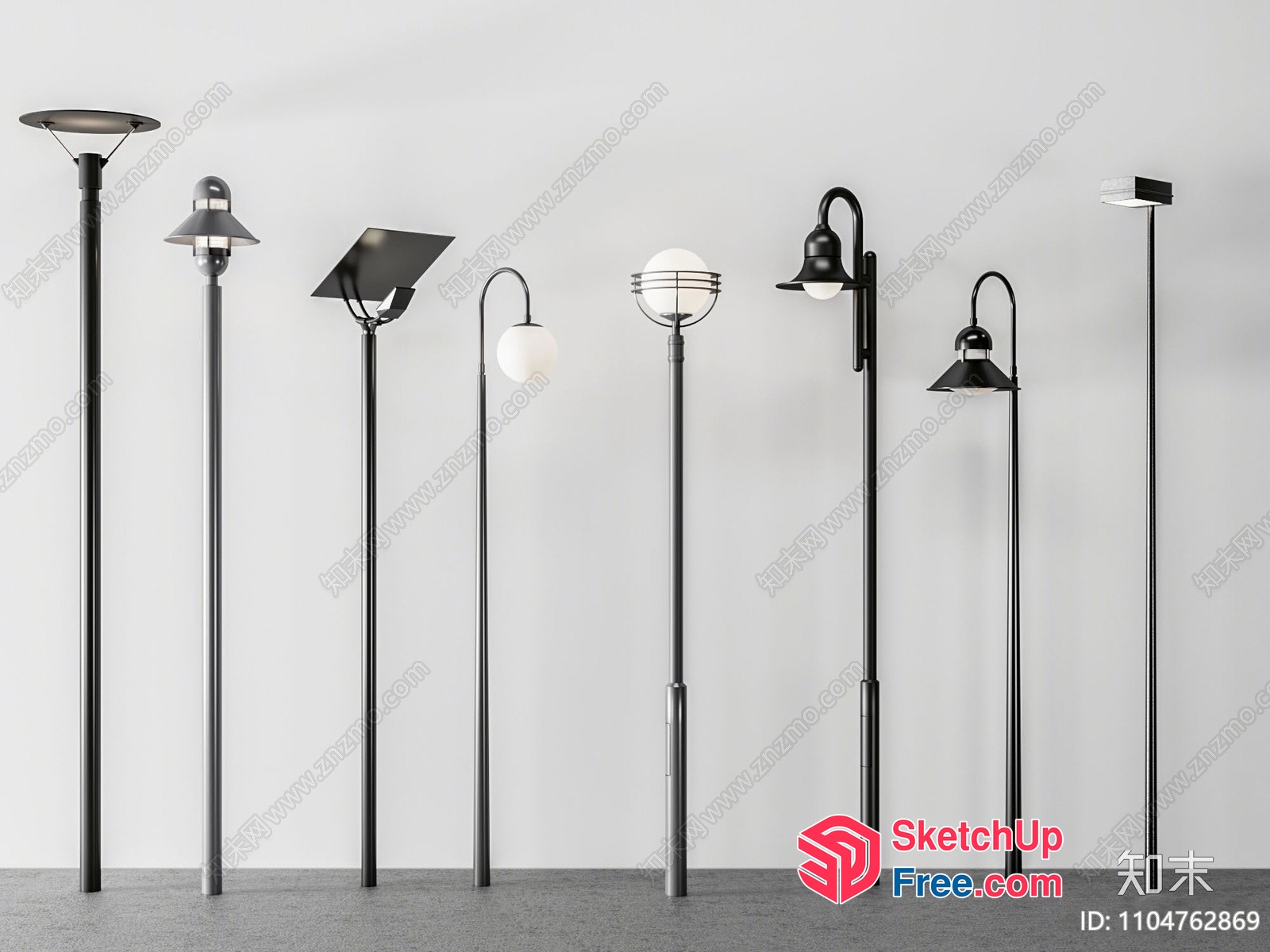 Various Outdoor Lighting Fixtures 3D SketchUp File