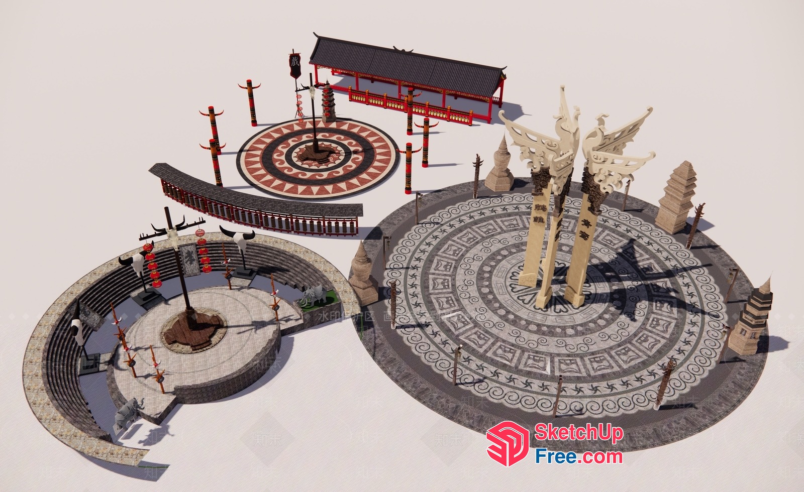 Traditional Asian Architecture Design 3D SketchUp File