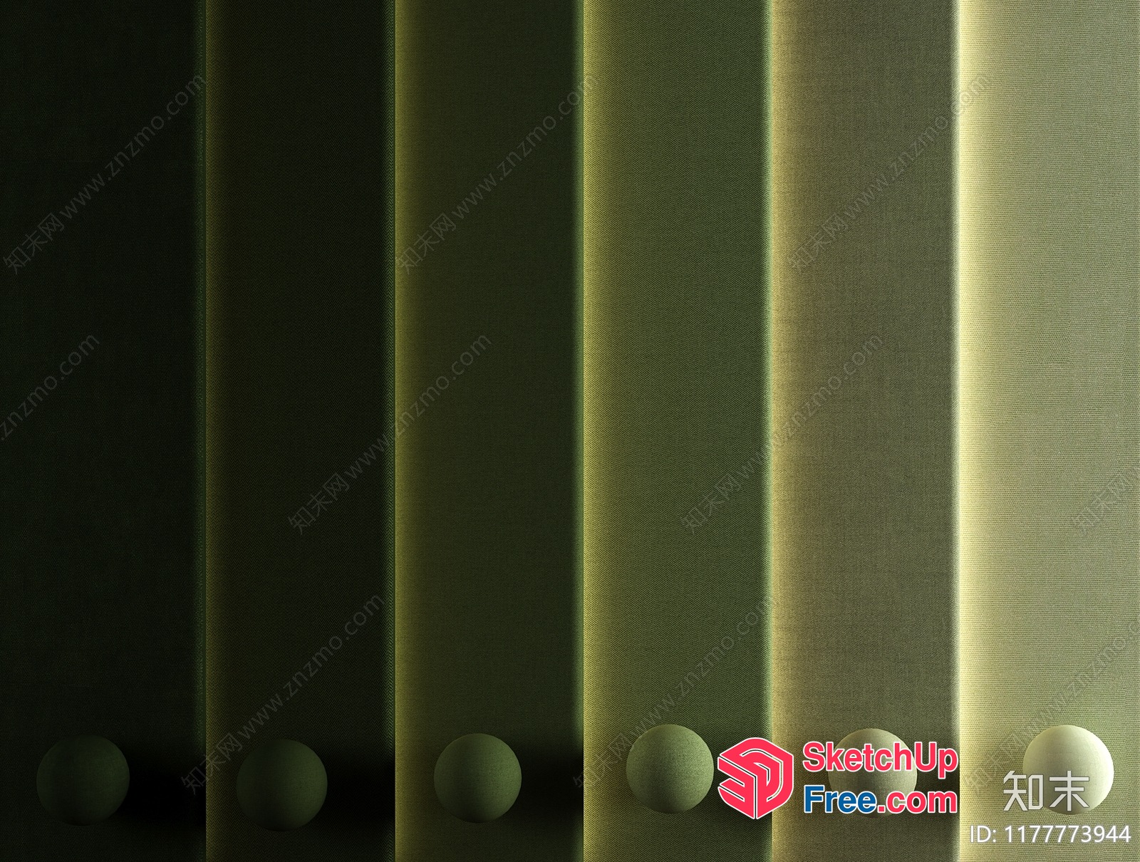 Elegant Pillars With Balls 3D SketchUp File
