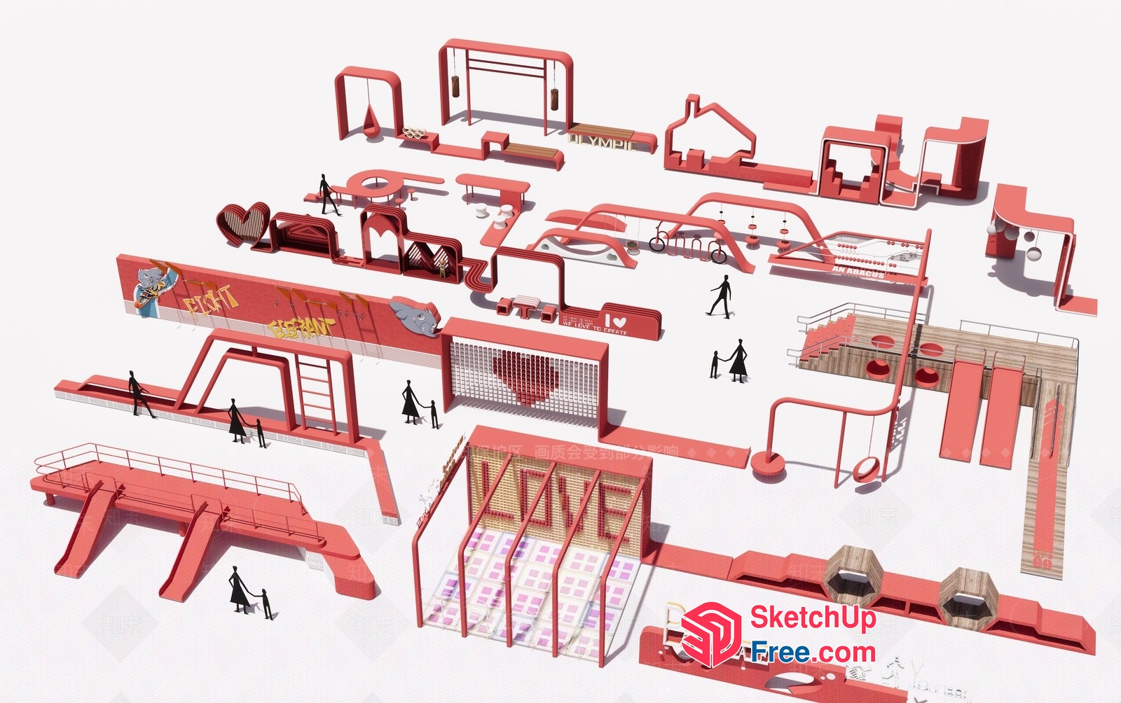 Architectural Design Concept For Modern Public Space 3D SketchUp File