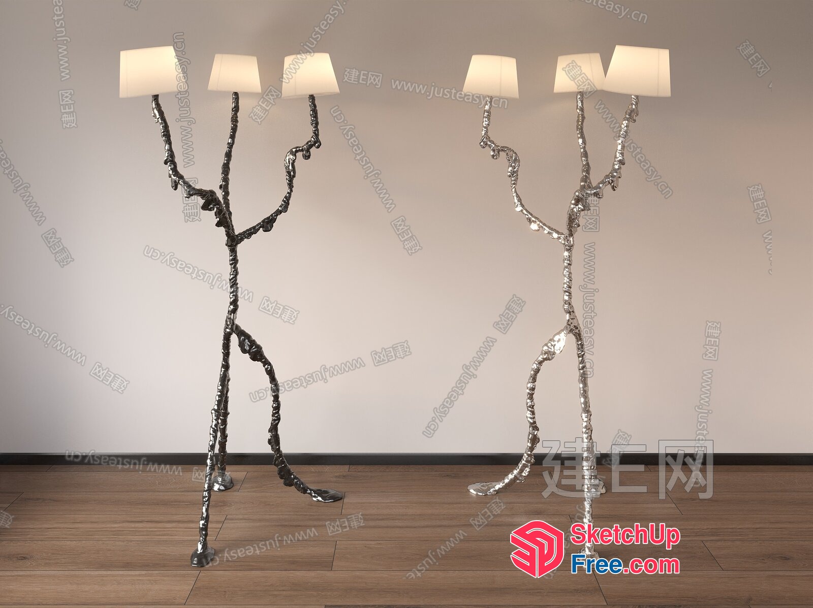 Unique Modern Sculptural Lamps 3D SketchUp File