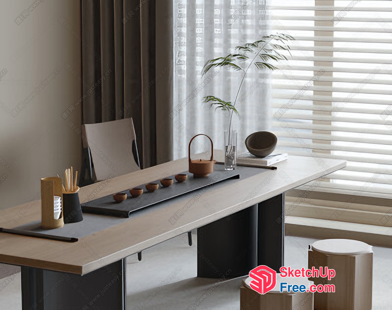 Elegant Modern Minimalist Interior Design 3D SketchUp File