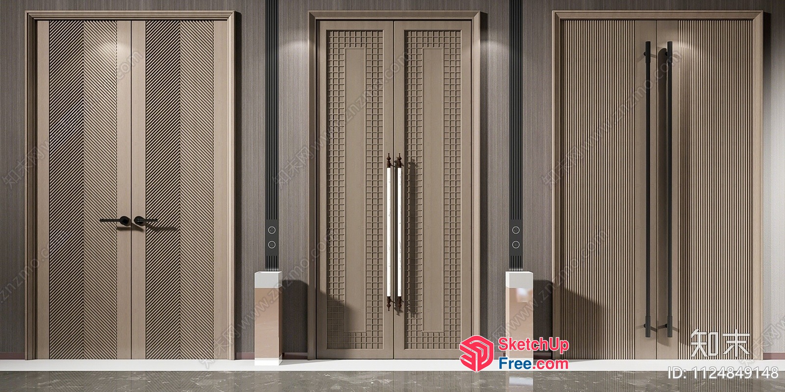 Luxurious Modern Doors In A Sleek And Elegant Style 3D SketchUp File