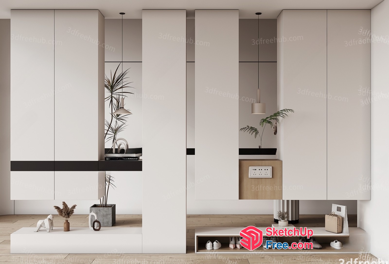 Modern Minimalist Interior Decor 3D SketchUp File