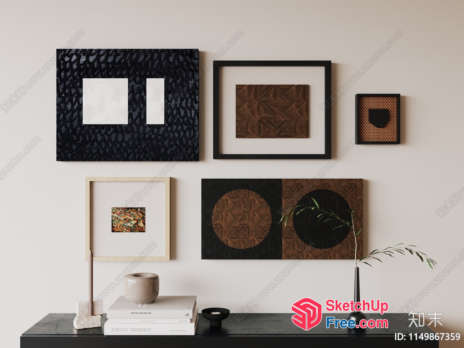 Modern Minimalist Artwork Gallery 3D SketchUp File