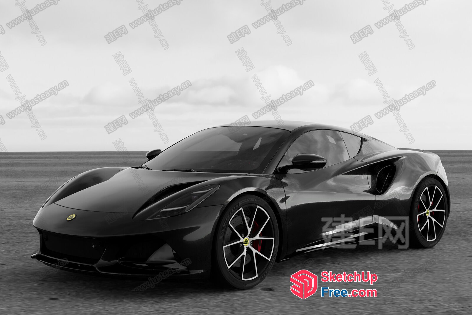 Black Lotus Sports Car 3D SketchUp File