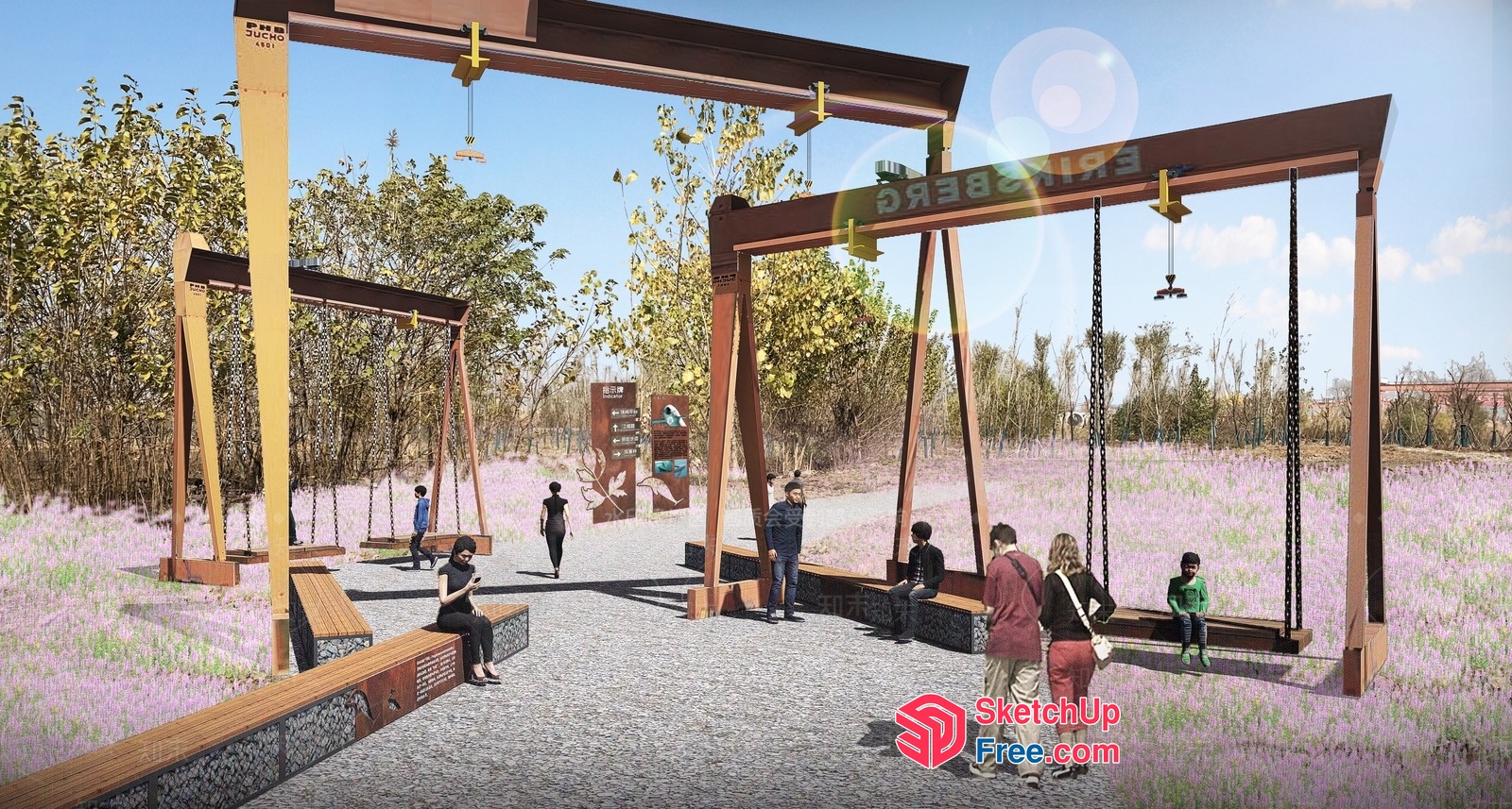 Serene Outdoor Gathering Place 3D SketchUp File